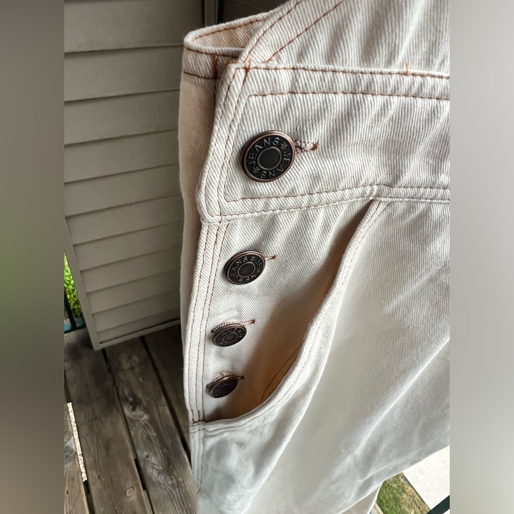 🆕 Aqua x Kristopher White Overalls Wide Leg Jumpsuit Minimalist Chic Casual XL - Picture 9 of 17